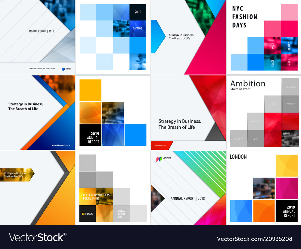 Set of abstract design for graphic template vector image Set of abstract design for graphic template
