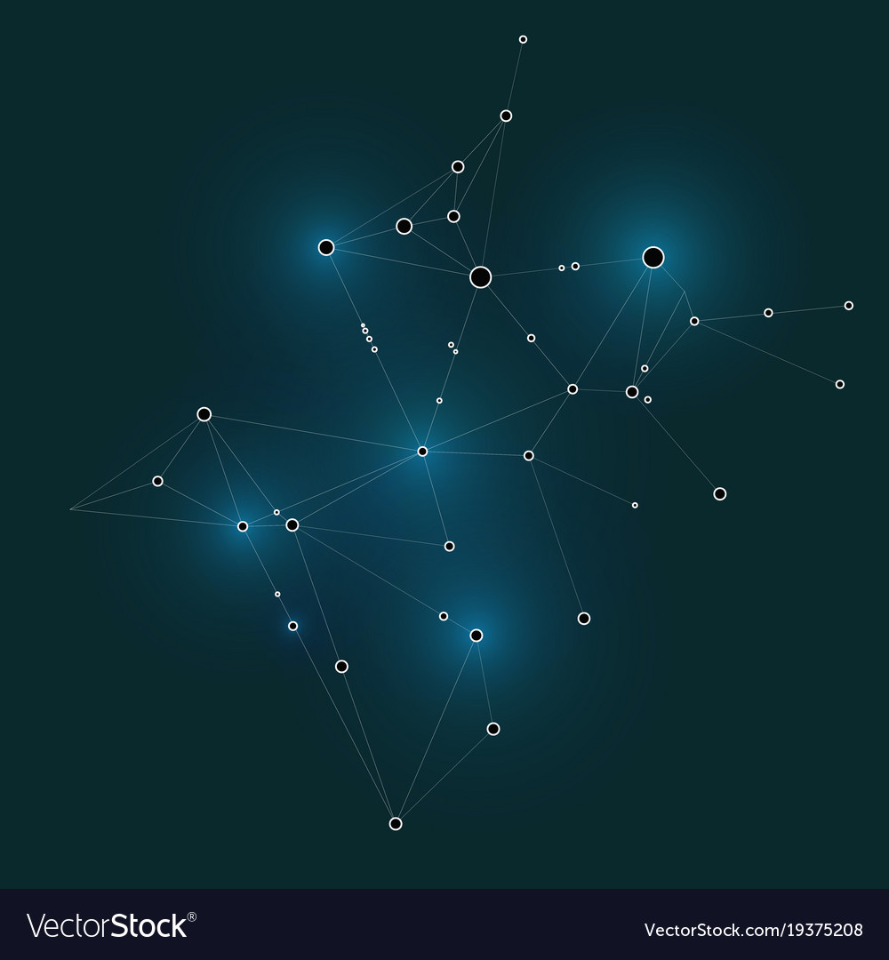 Stylish polygonal pattern of connected black lines