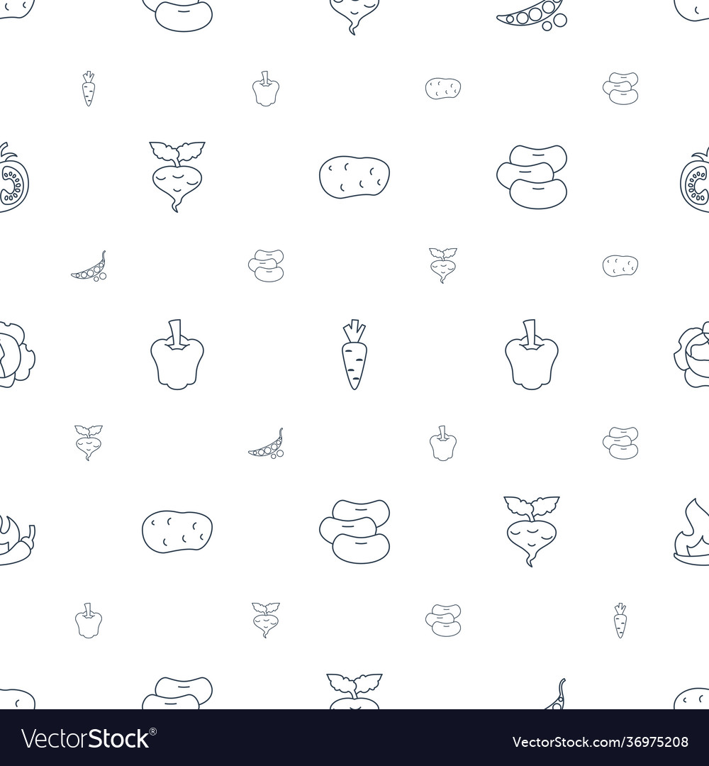 Gemüse-Icons Muster nahtlos weiß Hintergrund