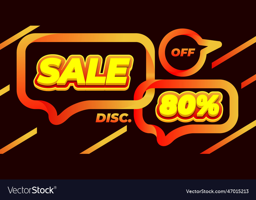 80 sale discount chat talk modern abstract