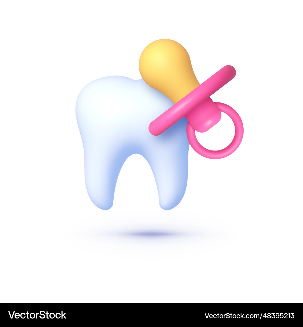 Baby pacifier 3d great design for any purposes Vector Image