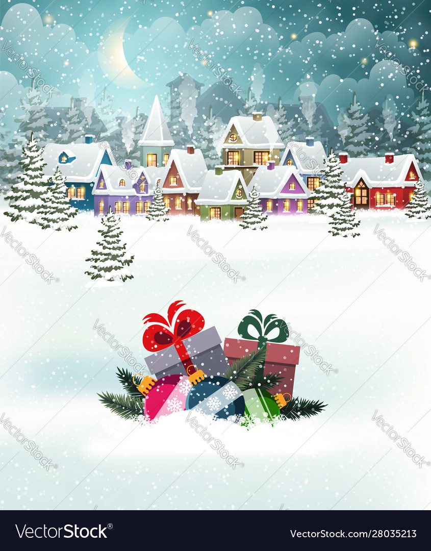 Christmas village landscape