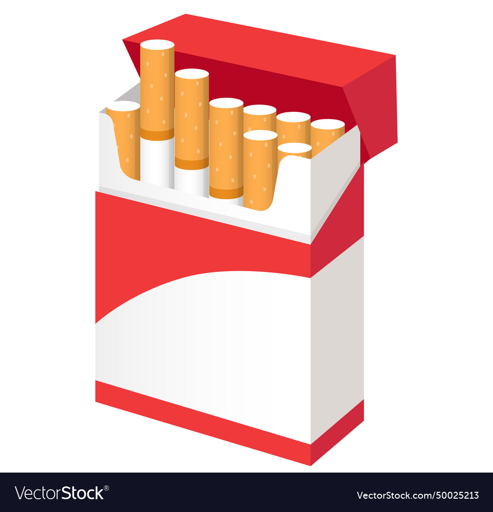 Cigarettes pack on white background