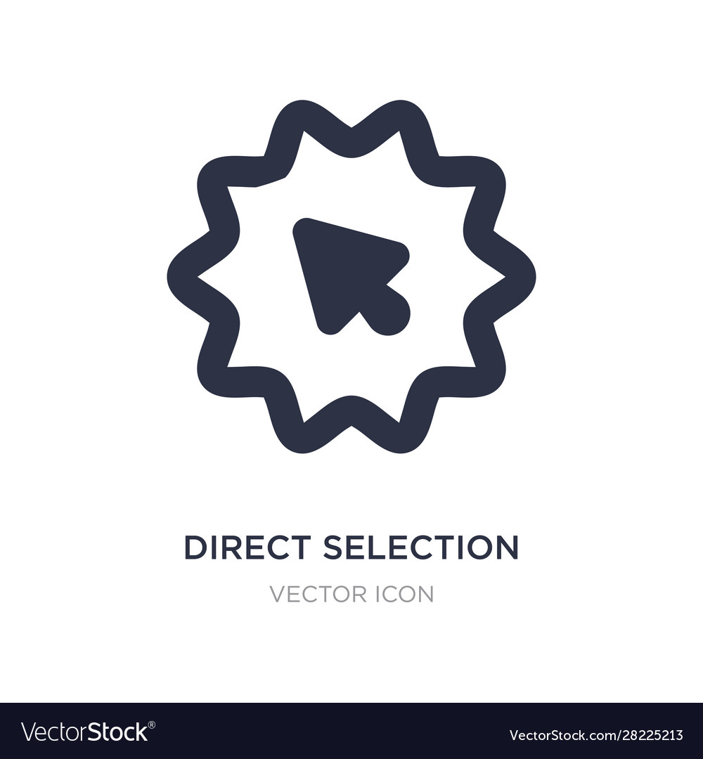 Direct selection icon on white background simple vector image Direct selection icon on white background simple