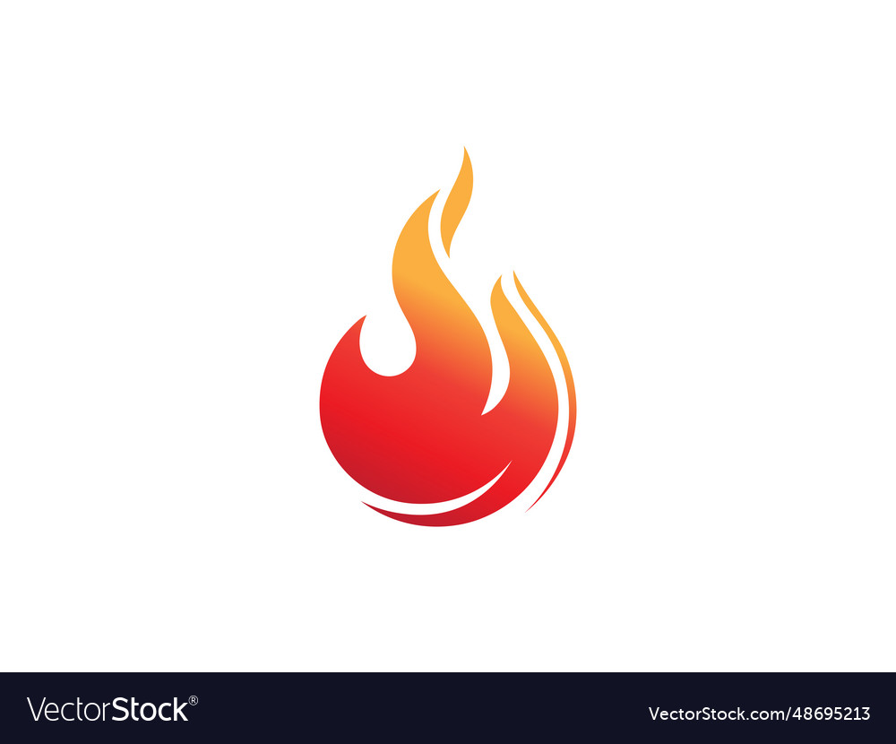 Fire flame logo design Royalty Free Vector Image