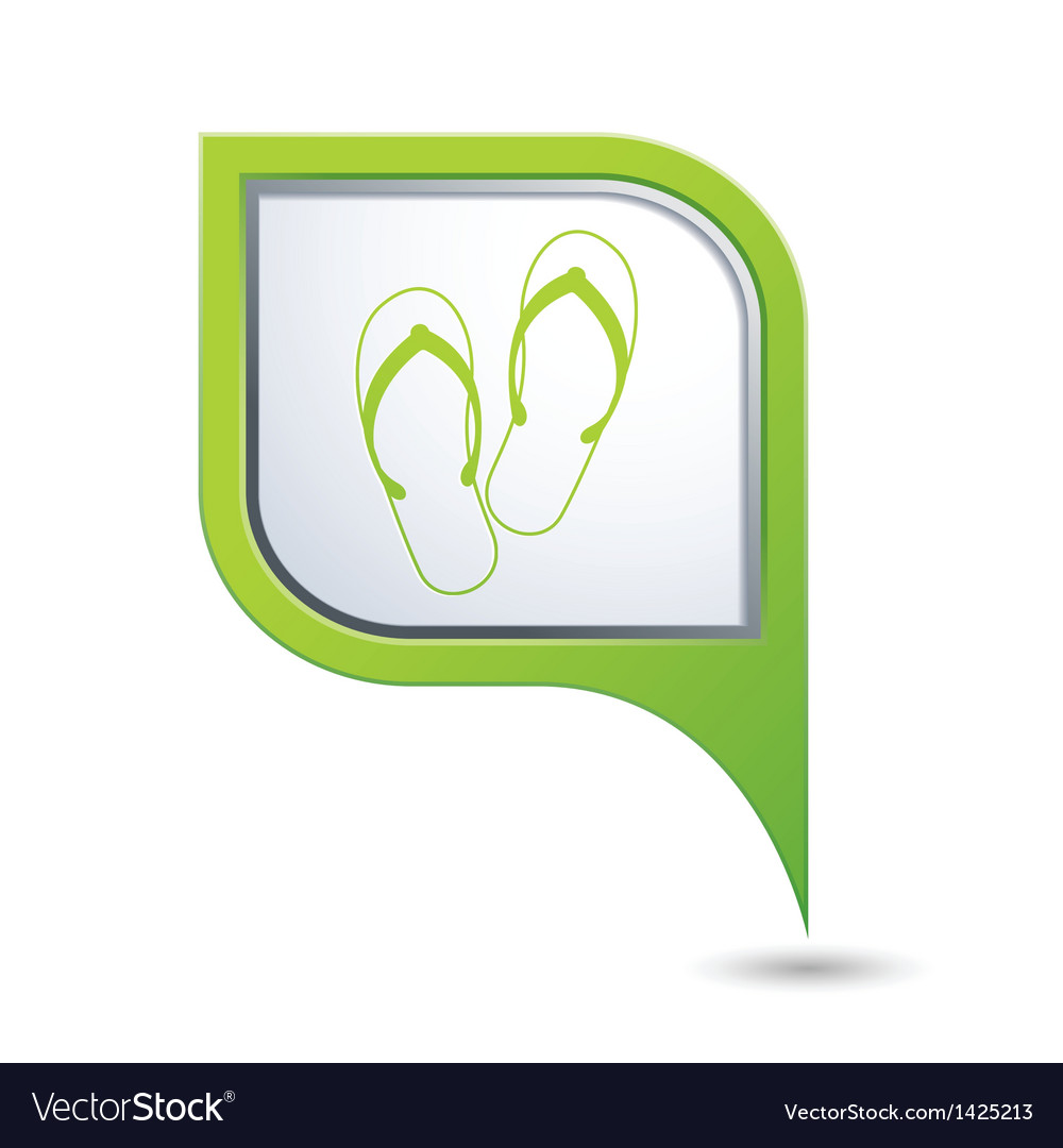 Flip flops icon on map pointer