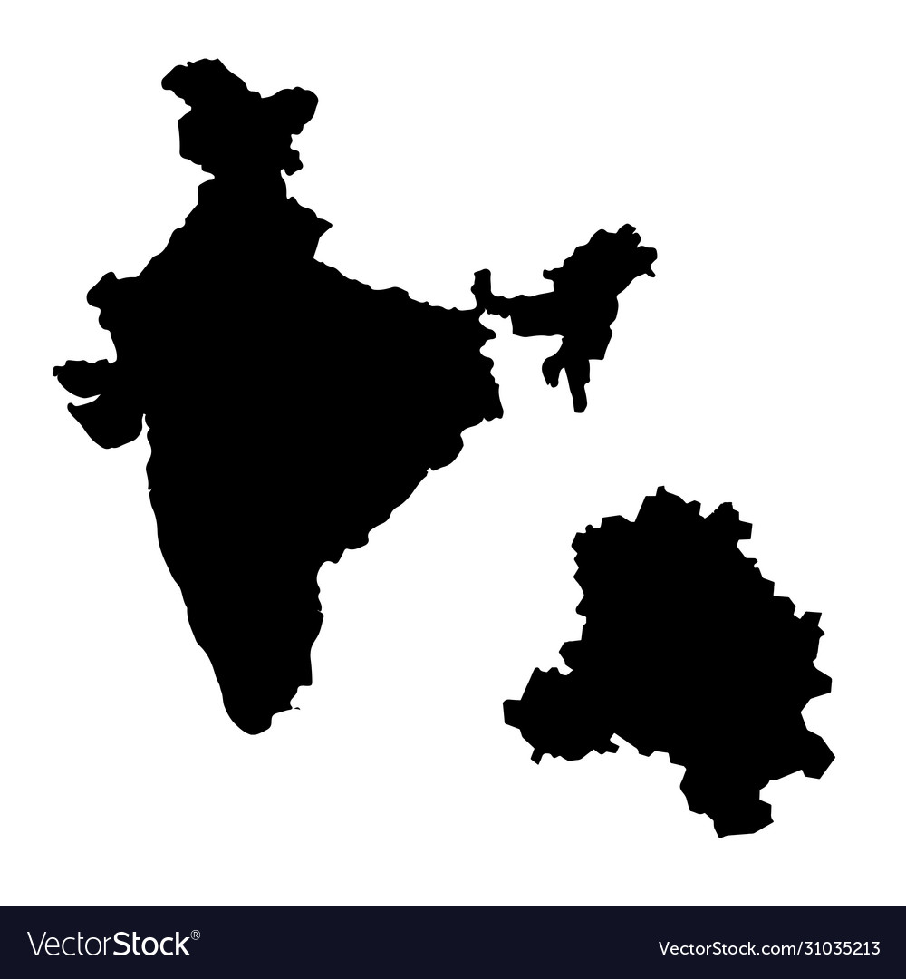 Map india and new delhi country capital Royalty Free Vector