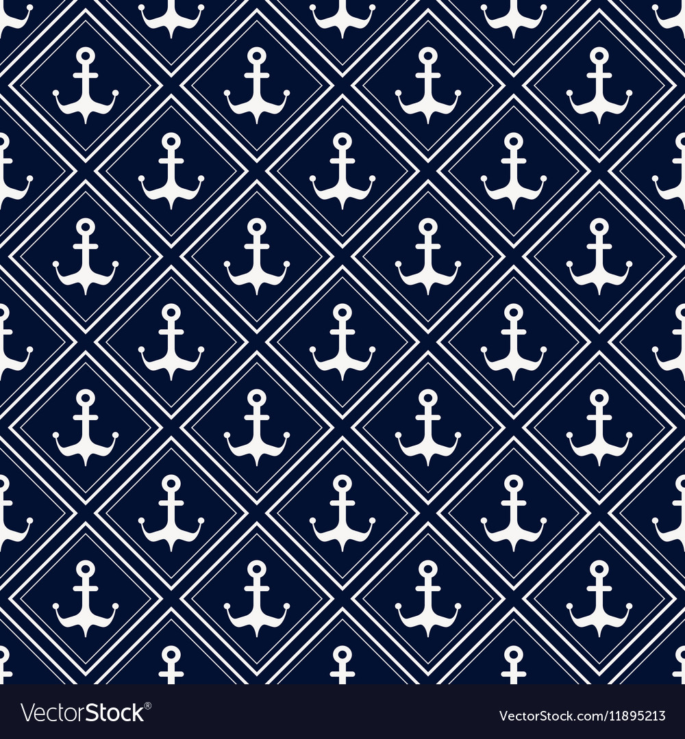 Nautical pattern with anchors