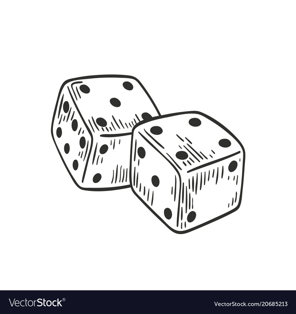 Pair of dice lying with four and five on top side vector image Pair of dice lying with four and five on top side