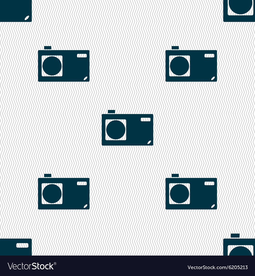 Photo camera sign icon digital symbol seamless