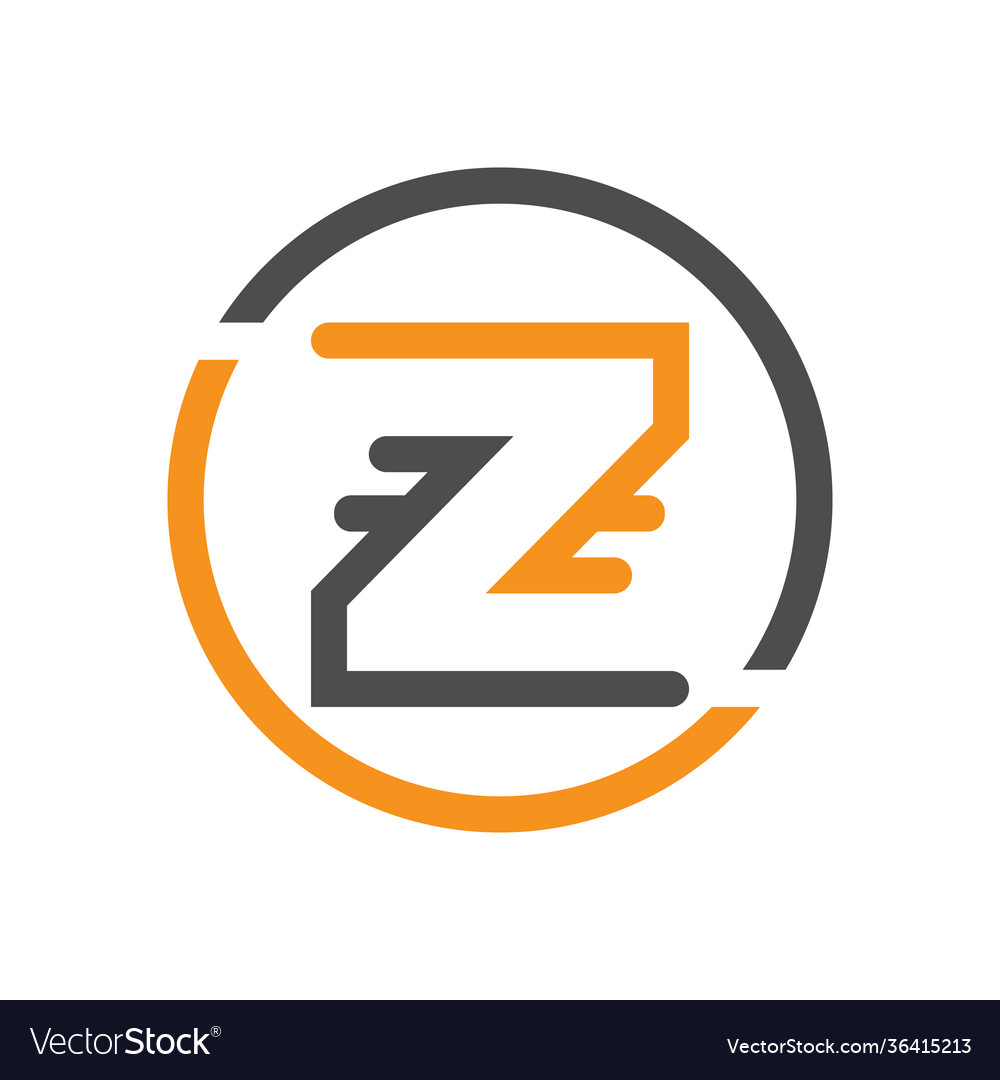 Style letter z files initial logo design Vector Image