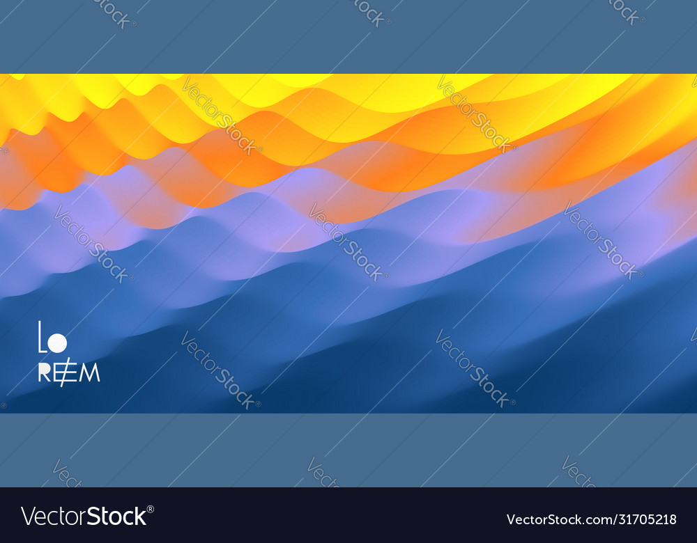 3d wavy background with ripple effect for design vector image 3d wavy background with ripple effect for design