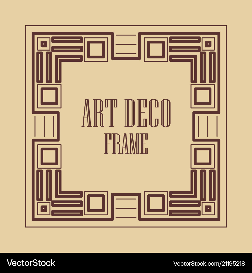 Art deco frame Royalty Free Vector Image - VectorStock