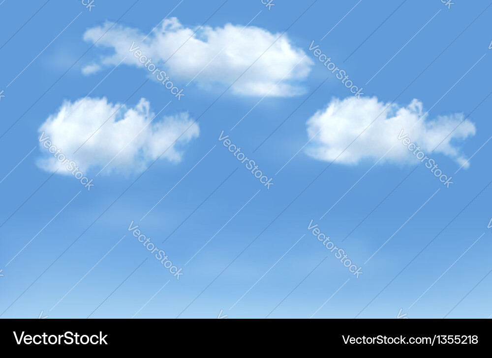 Blue sky with clouds background Royalty Free Vector Image