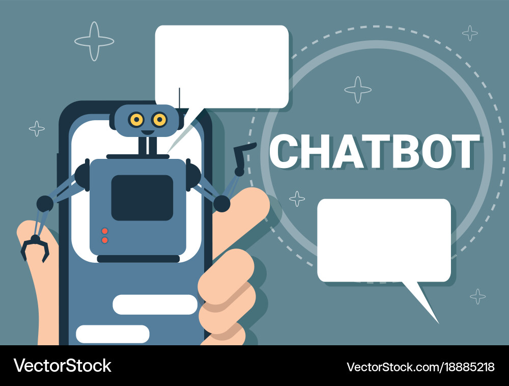 Chatbot concept support robot technology digital Vector Image