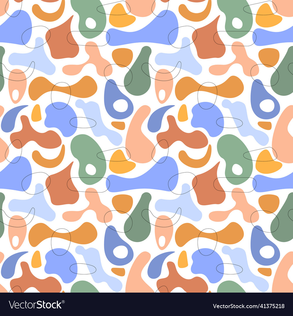 Colored blots seamless square pattern vector image Colored blots seamless square pattern