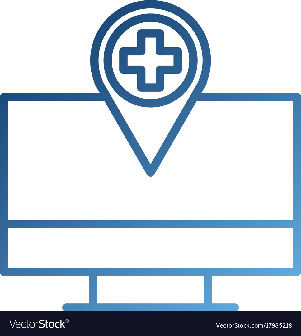 Computer monitor with hospital pointer map