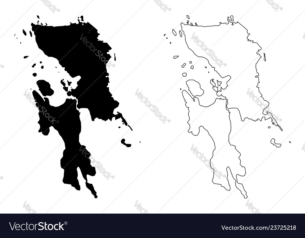 Eastern visayas region map Royalty Free Vector Image