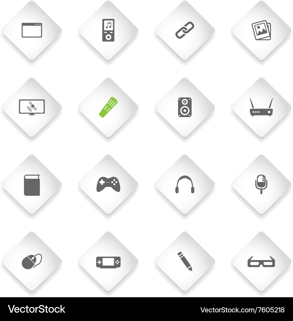 Media simply icons Royalty Free Vector Image - VectorStock