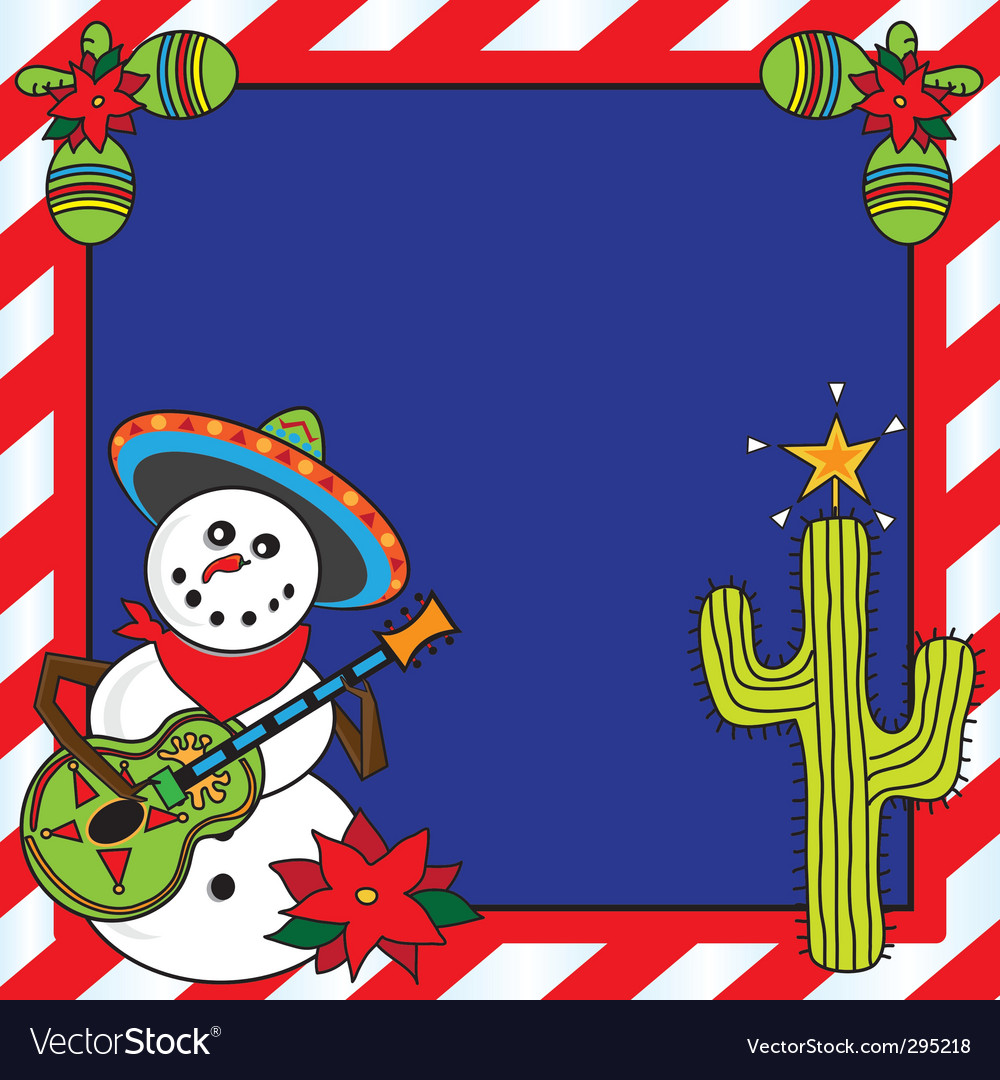 Mexican Christmas Card Royalty Free Vector Image