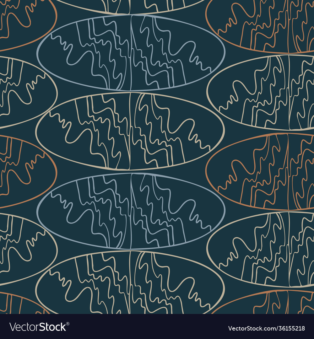 Seamless pattern with abstract geometric oval vector image Seamless pattern with abstract geometric oval