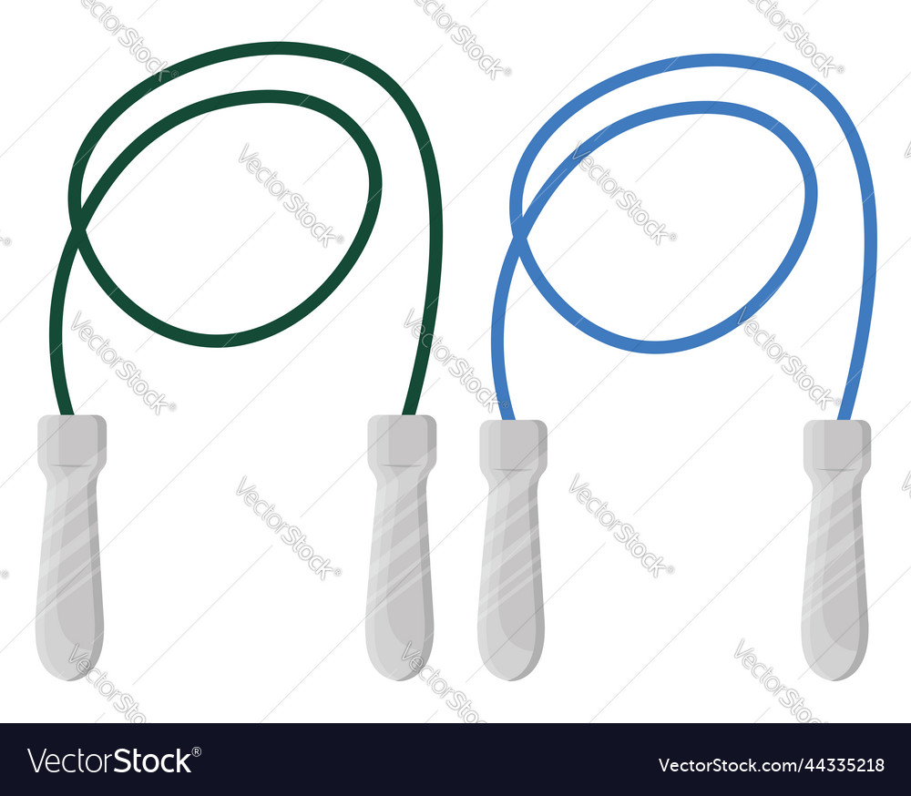 Skipping ropes on a white background