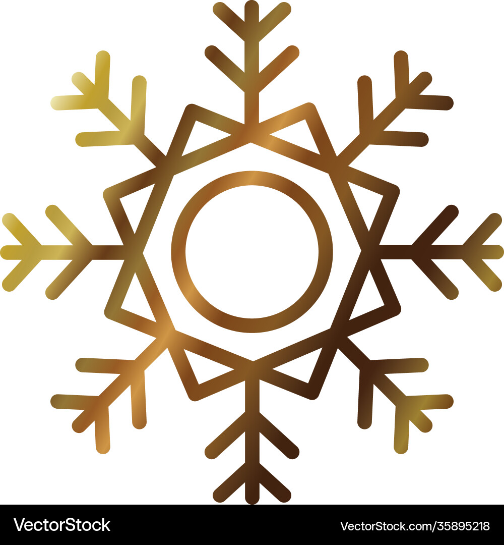 Snowflake icon image gradient style Royalty Free Vector