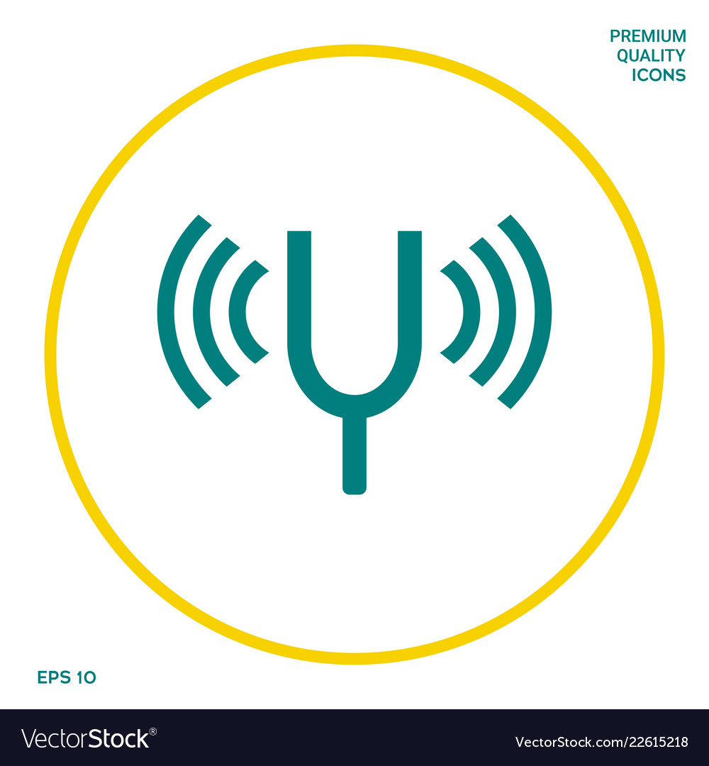 Tuning fork icon graphic elements for your design