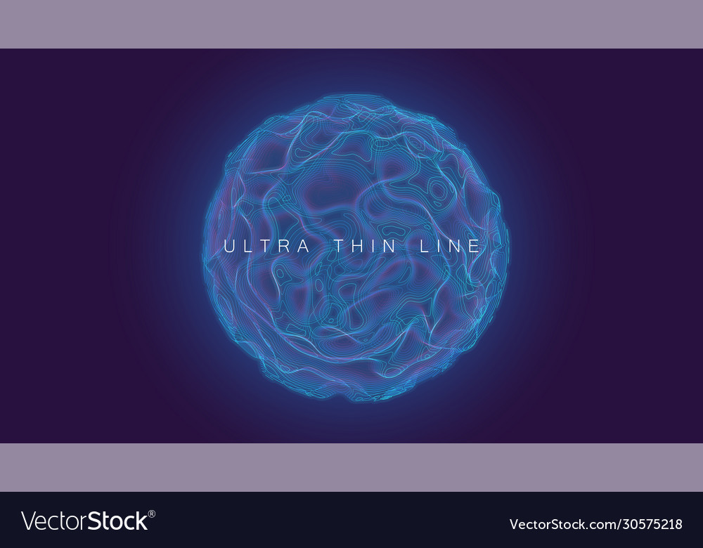Ultra thin line fluid geometry dynamic vector image Ultra thin line fluid geometry dynamic