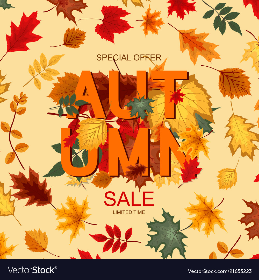 Abstract autumn sale