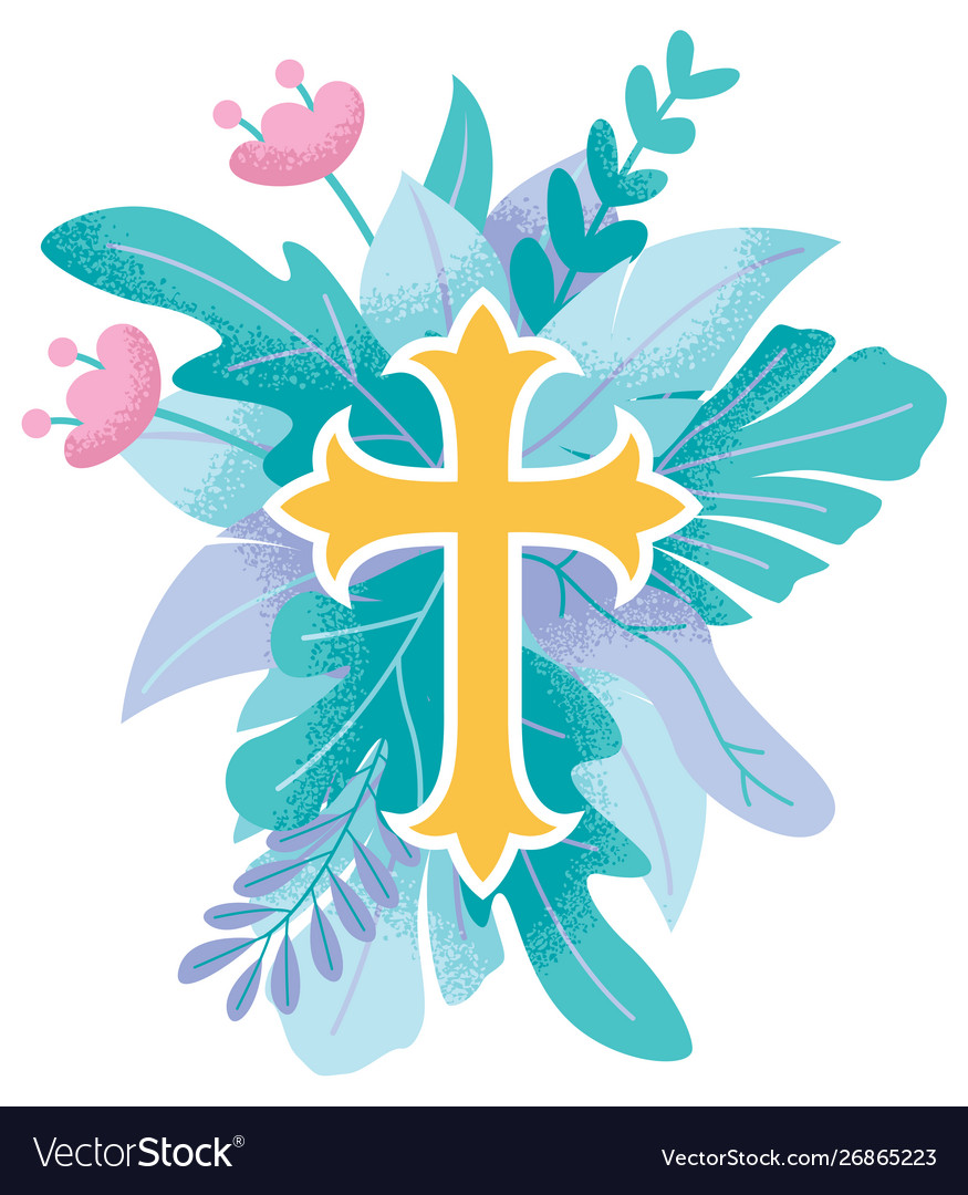 Abstract christian cross 3 vector image Abstract christian cross 3