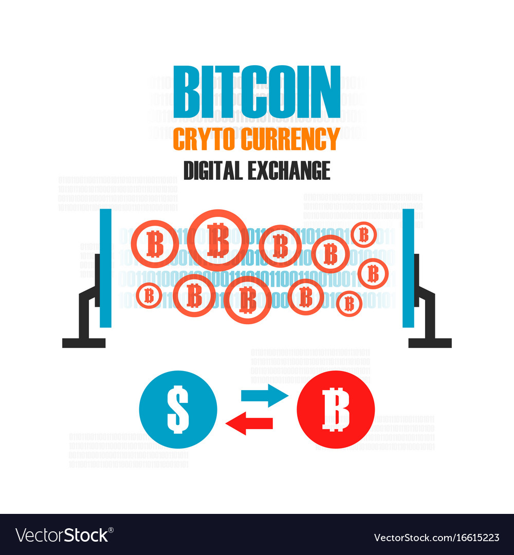 Bitcoin Currency Exchange Royalty Free Vector Image Bitcoin Currency Exchange Vector Image