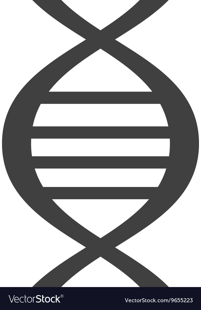 Black dna isolated icon on white