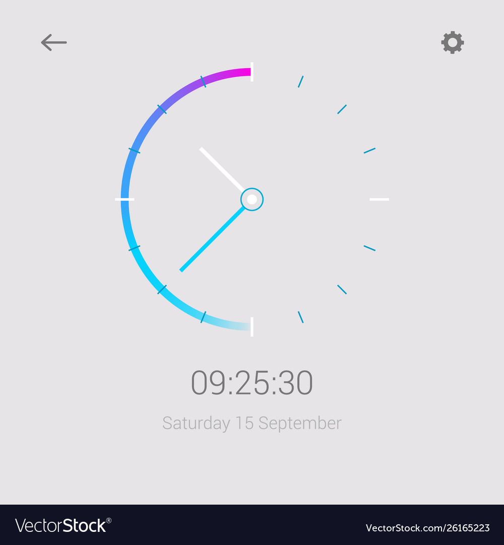 Clock mobile app concept ui design day and night Vector Image