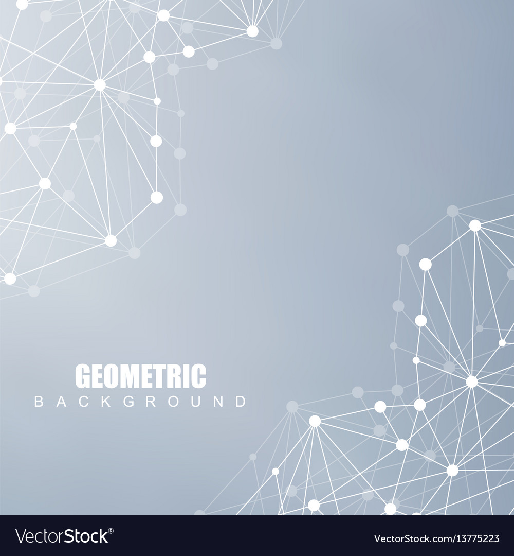 Geometric abstract background with connected line