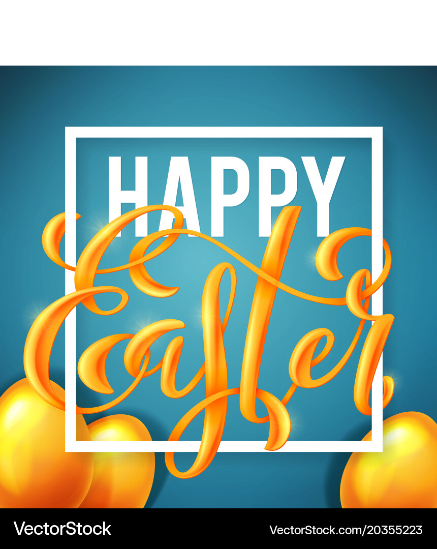 Happy easter poster Royalty Free Vector Image - VectorStock