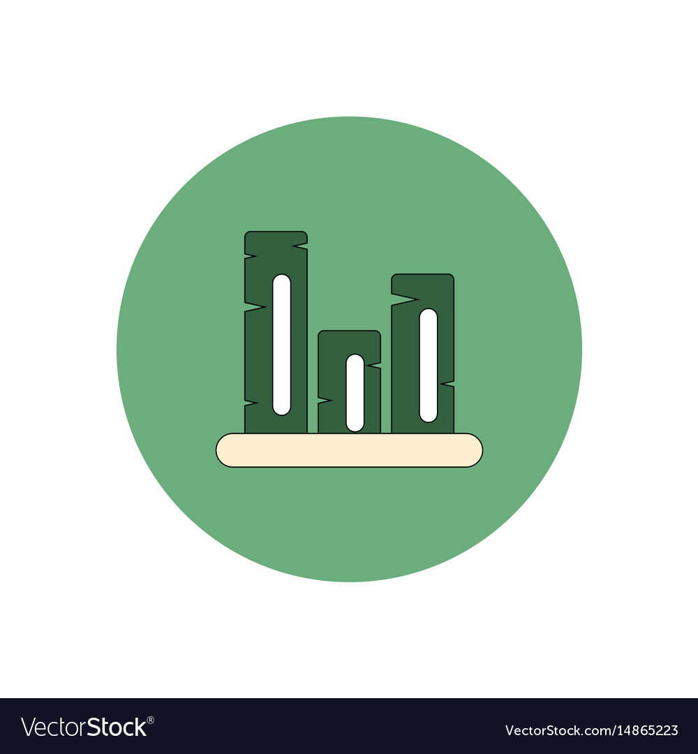 In flat design of retro column