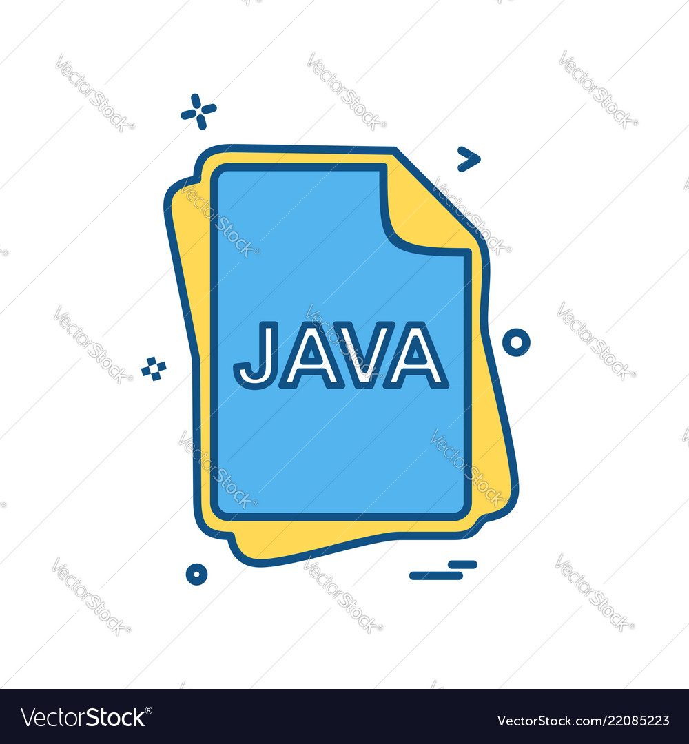 Java file type icon design vector image Java file type icon design