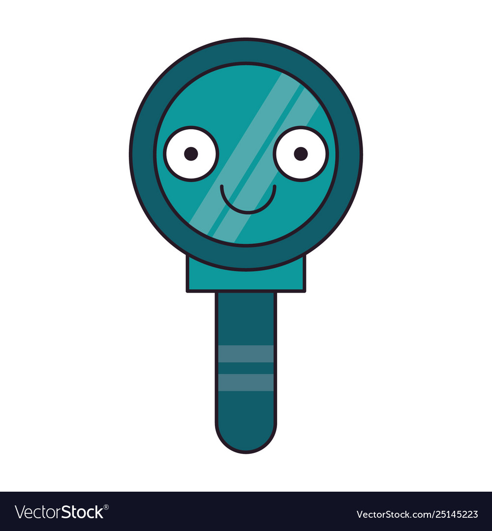 Magnifying glass cute cartoon