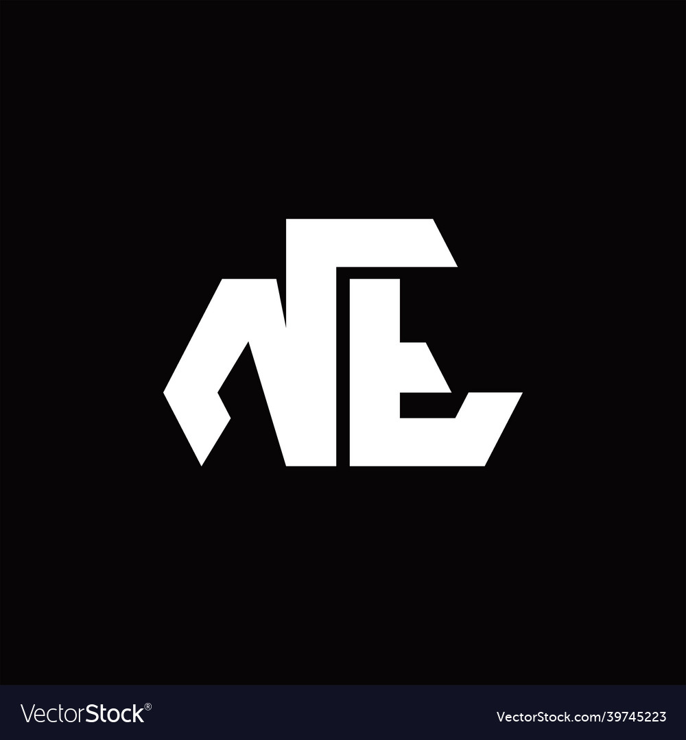 Nt logo monogram with octagon shape style design