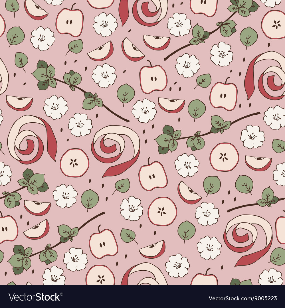 Seamless apple pattern