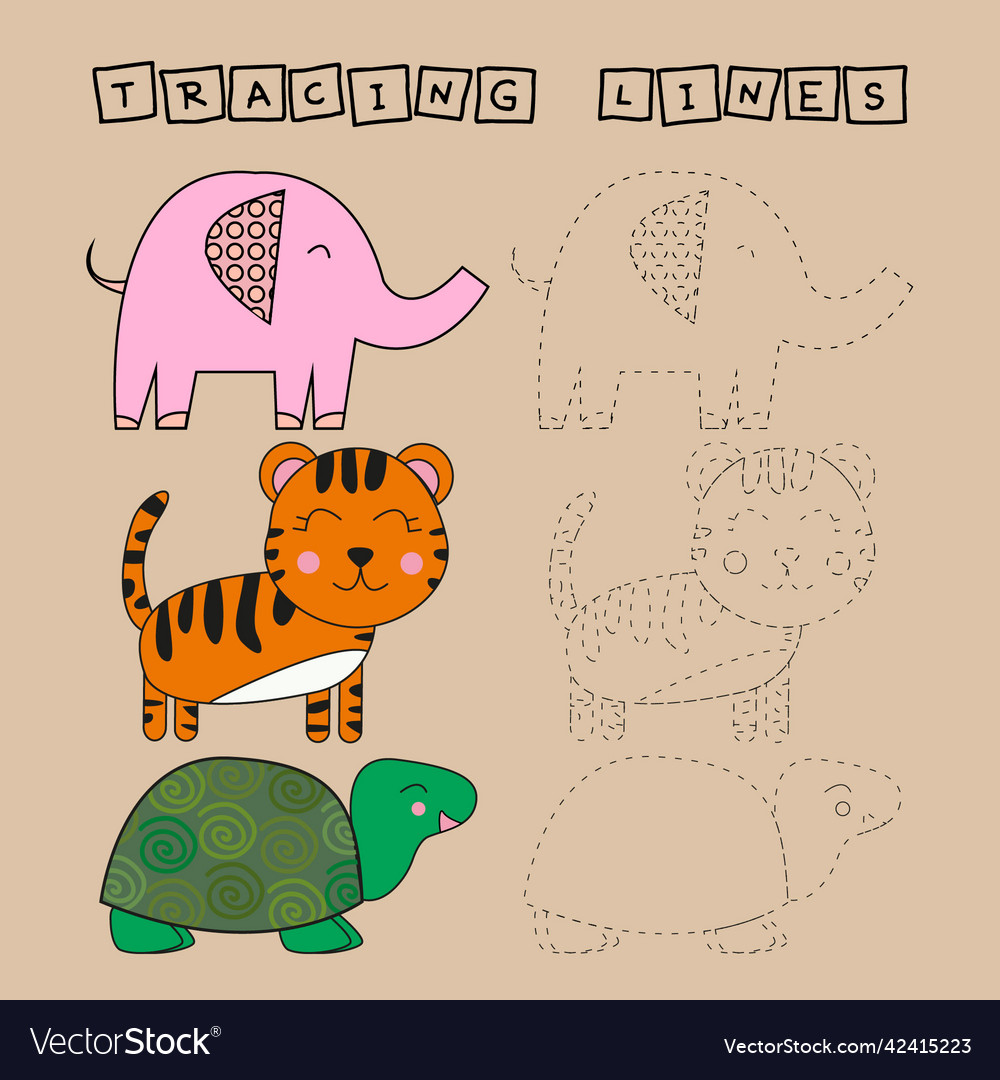 Tracing lines vector image Tracing lines
