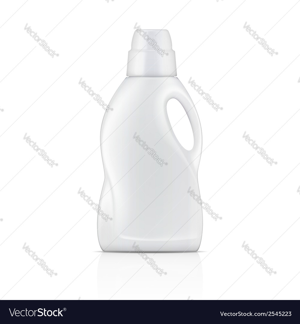 White bottle for liquid laundry detergent Vector Image