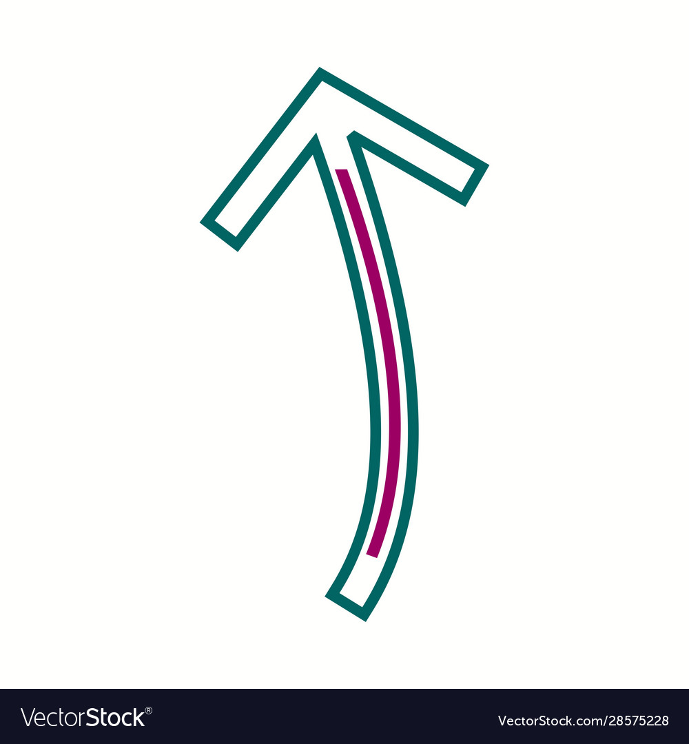 Beautiful arrow pointing up line icon