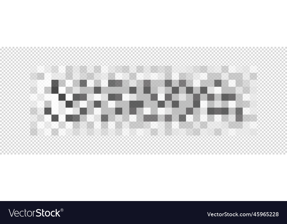 Censor Blur Texture Gray Pixel Mosaic Texture Vector Image