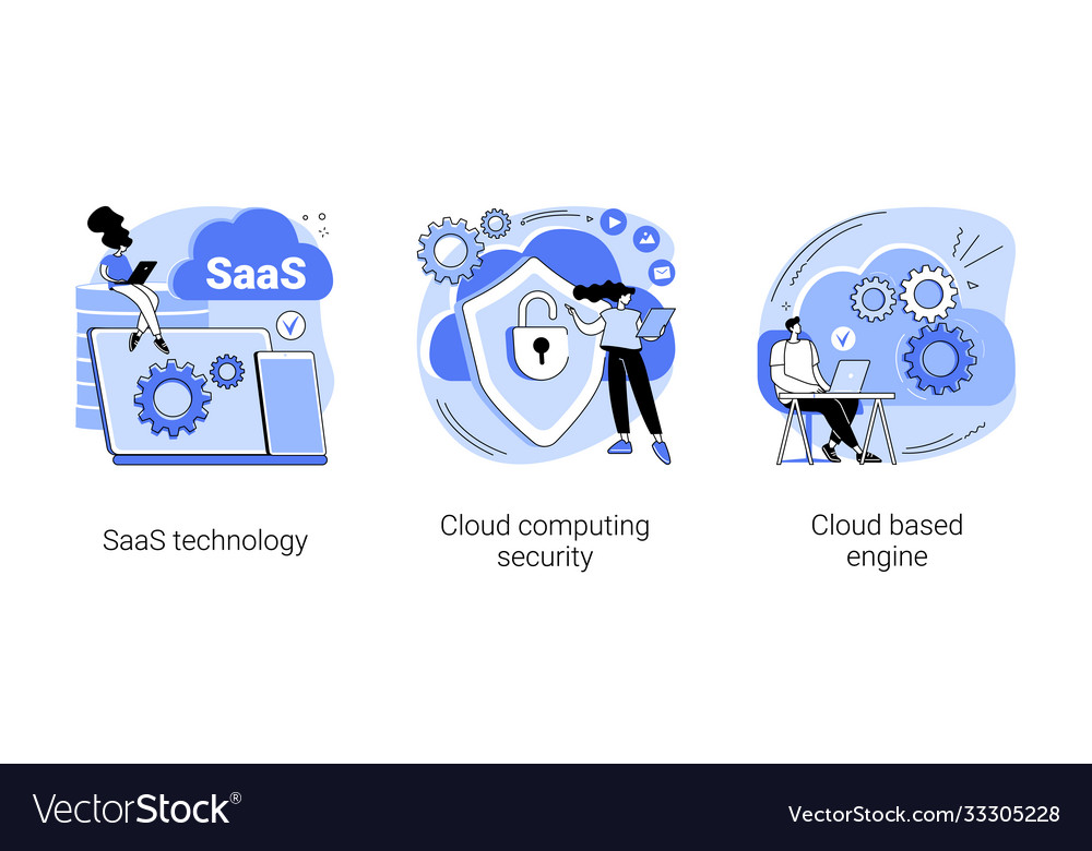 Cloud software abstract concept vector image Cloud software abstract concept