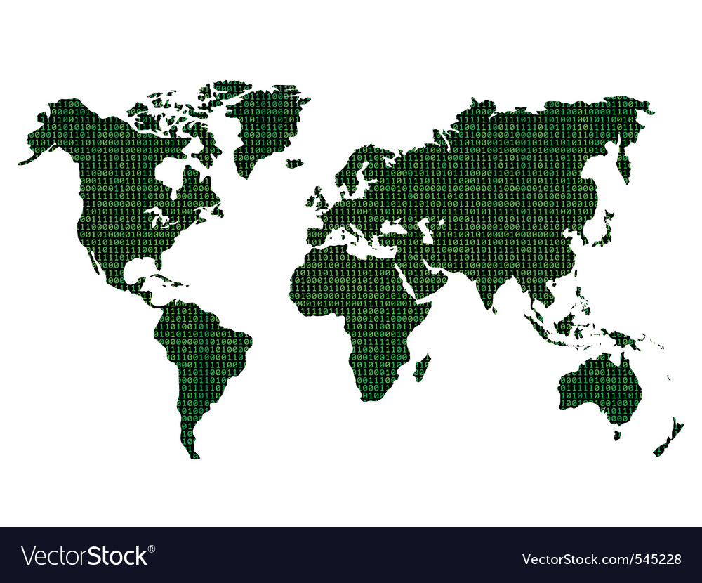 Digital world map