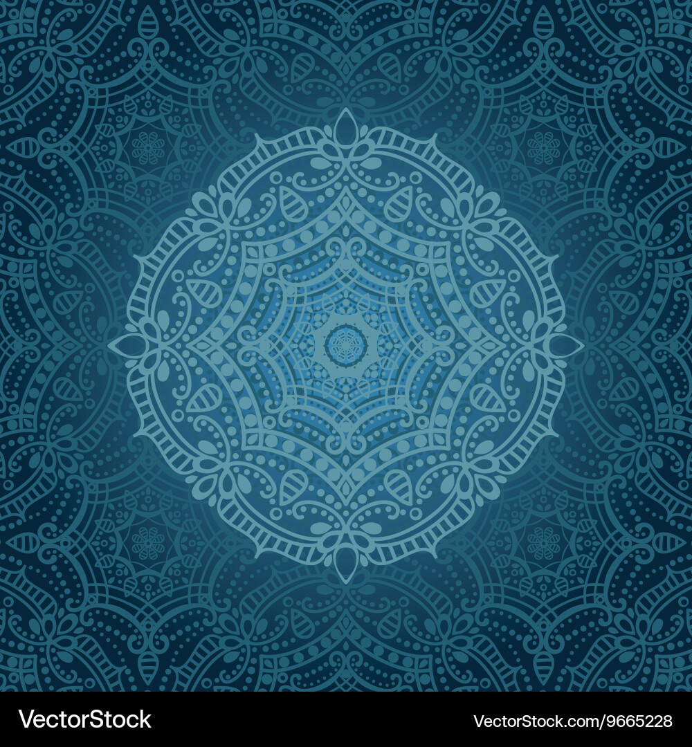 Mandala patternOrient ethnic background Royalty Free Vector