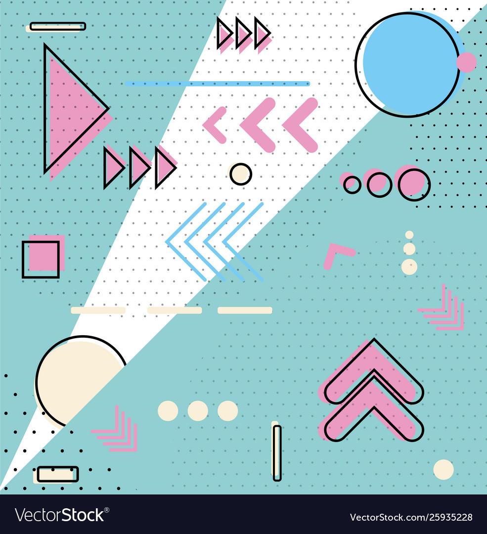 Memphis pattern styles vector image Memphis pattern styles
