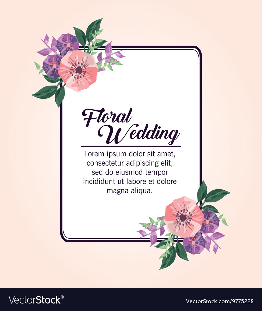 Painting flower icon floral wedding design